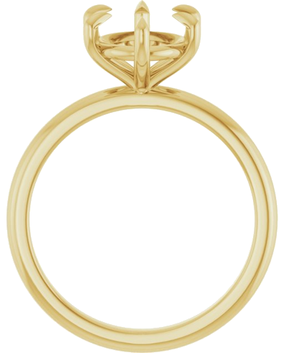 14K Yellow 10x8 mm Oval Solitaire Engagement Ring Mounting (2)