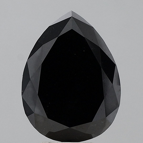 7.21 carat Fancy Black-VVS1 Natūralus Pear Deimantas (1)