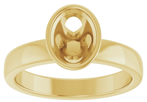Sužadėtuvių Žiedas „Bezel-Set Solitaire“ 14k yellow gold Oval 8mm x 6mm (3)