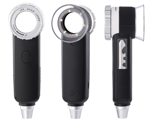 Daudzfunkcionāls palielināmais stikls minerālu analīzei 30x (1)