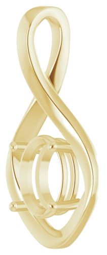 Pakabukas „Infinity-Inspired“ 585 Geltonojo Aukso Oval 9mm x 7mm (2)