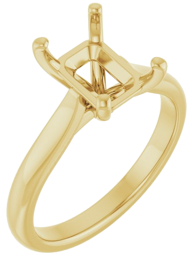 Sužadėtuvių Žiedas 14k yellow gold Emerald 8.5mm x 6.5mm (1)