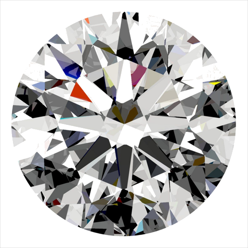 0.5 carat F-SI1 Excellent cut Natūralus Round Deimantas (1)