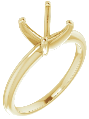 Sužadėtuvių Žiedas „Solitaire“ 585 Geltonojo Aukso Square 6mm (1)