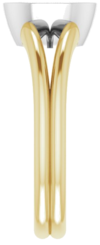 18K Yellow   White 8x6 mm Oval Engagement Ring Mounting (4)