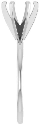 14K White 6.5 mm Round Solitaire Engagement Ring Mounting (4)