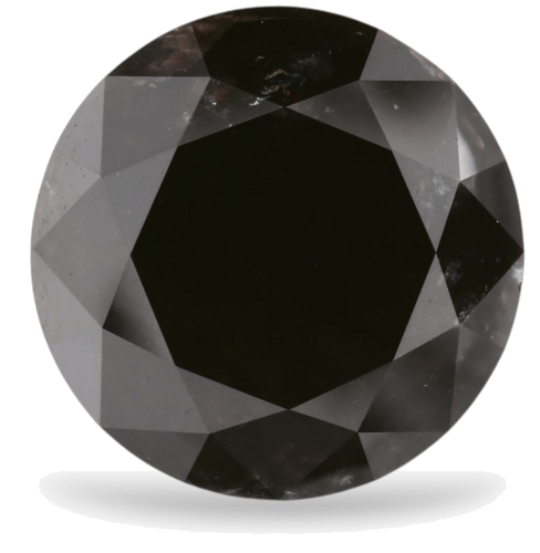 5.41 carat Fancy Black-VVS2 Excellent cut Natūralus Round Deimantas (1)