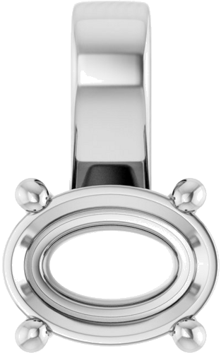 Pakabukas „Solitaire“ 925 Sidabro Oval 8mm x 6mm (1)