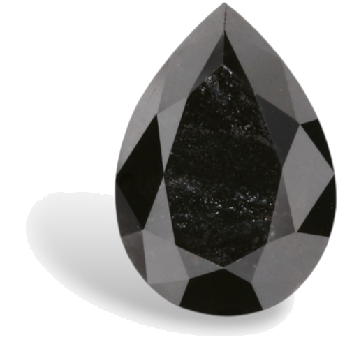 1.25 carat Fancy Black-VVS2 Natūralus Pear Deimantas (1)