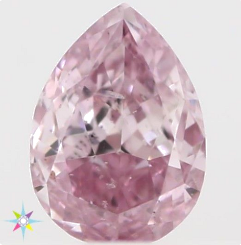 0.17 carat Fancy Intense Purplish Pink-SI2 Natūralus Pear Deimantas (1)