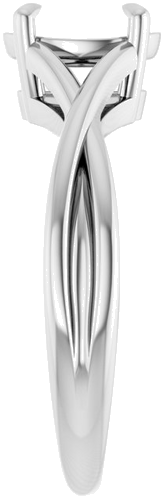 Sužadėtuvių Žiedas „Claw-Prong Solitaire“ 14k white gold Oval 8mm x 6mm (4)