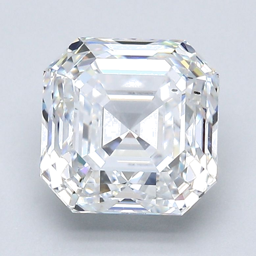 3.01 carat E-SI1 Natūralus Asscher Deimantas (1)