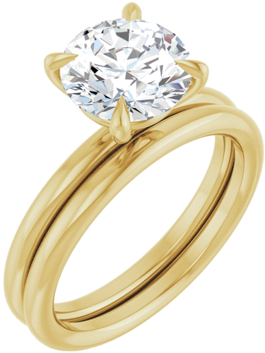 Sužadėtuvių Žiedas „Claw-Prong Solitaire“ 14k yellow gold Round 8.2mm (6)
