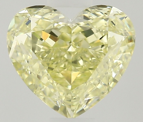 0.53 carat Fancy Yellow-VS2 Natūralus Heart Deimantas (1)