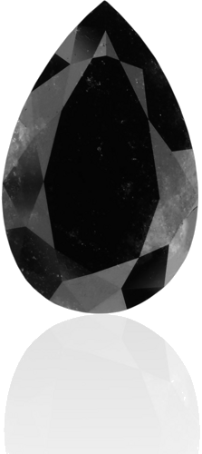 3.6 carat Fancy Black-VVS2 Natūralus Pear Deimantas (1)