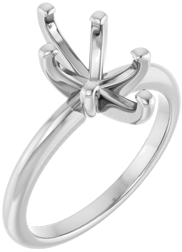 14K X1 White  12x6 mm Marquise Solitaire Engagement Ring Mounting (1)