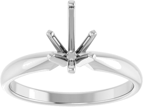 14K White 8.5 x 5 mm Pear Solitaire Engagement Ring Mounting (3)