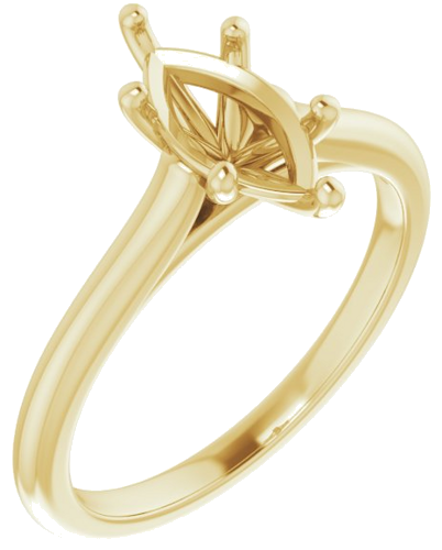 Sužadėtuvių Žiedas „Solitaire“ 585 Geltonojo Aukso Marquise 10mm x 5mm (1)