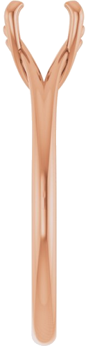 Sužadėtuvių Žiedas „Solitaire“ 14k rose gold Round 6.5mm (4)