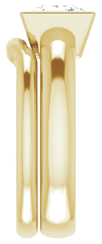 14K Yellow 6.5 mm Square Engagement Ring Mounting (9)