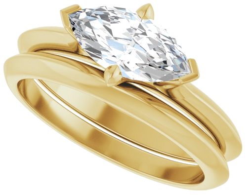 Sužadėtuvių Žiedas „Claw-Prong Solitaire“ 14k yellow gold Marquise 10mm x 5mm (10)