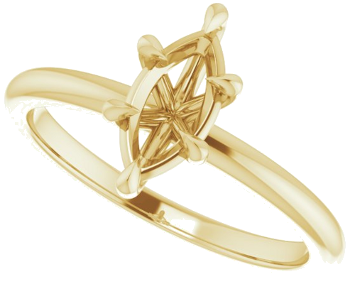 14K Yellow 9x4.5 mm Marquise Solitaire Engagement Ring Mounting (5)