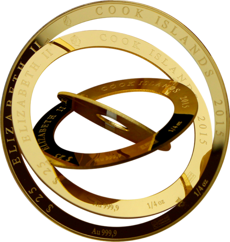 1 oz Armillary 2015 Cook Islands gold coin Valcambi (3)