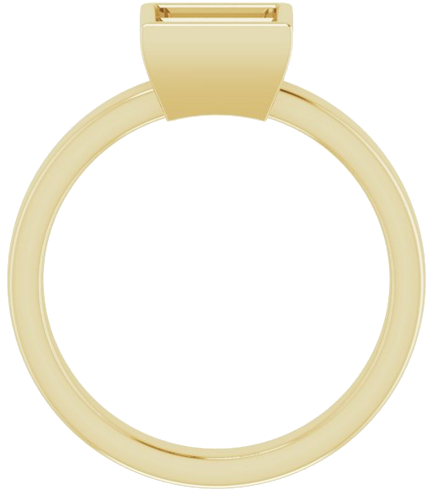 Sužadėtuvių Žiedas „Bezel-Set Solitaire“ 14k yellow gold Square 6mm (2)