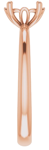 14K Rose 7x5 mm Oval Solitaire Engagement Ring Mounting (4)