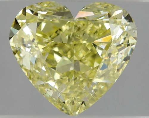 1.01 carat Fancy Yellow-SI1 Natūralus Heart Deimantas (1)