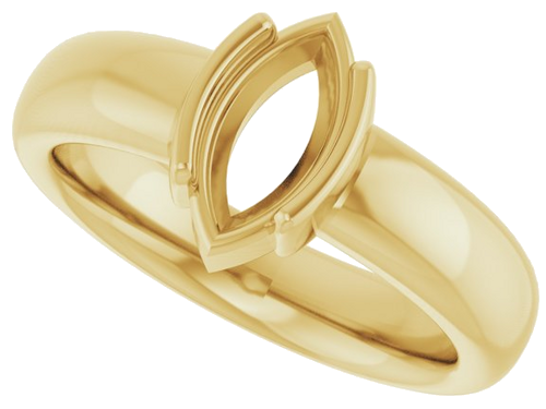 Sužadėtuvių Žiedas „Half-Bezel Solitaire“ 14k yellow gold Marquise 10mm x 5mm (5)