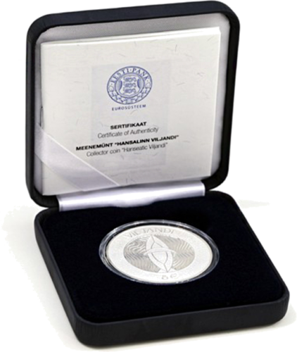 2019 Эстония Вильянди 8 евро серебряная монета (3)