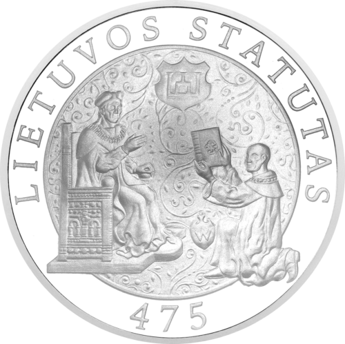2004 Lietuvas Statūts 50 litu sudraba monēta PF 69 ULTRA CAMEO (3)