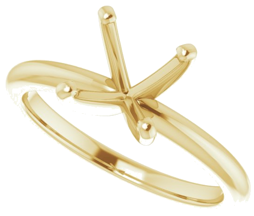 Sužadėtuvių Žiedas „Solitaire“ 585 Geltonojo Aukso Square 6mm (5)