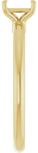 Sužadėtuvių Žiedas „Claw-Prong Euro Shank“ 10k yellow gold Emerald 5mm x 3mm (4)