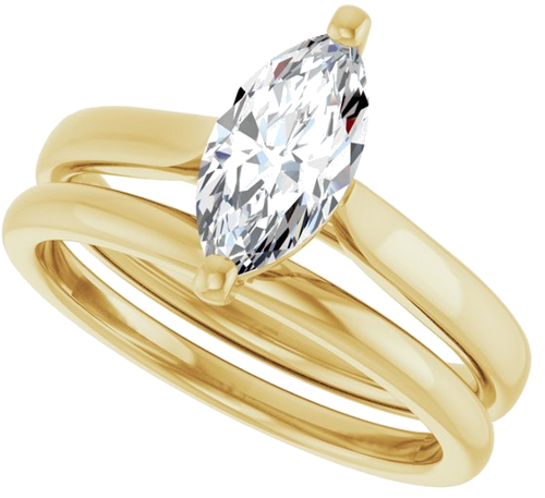 Sužadėtuvių Žiedas 10k yellow gold Marquise 10mm x 5mm (10)