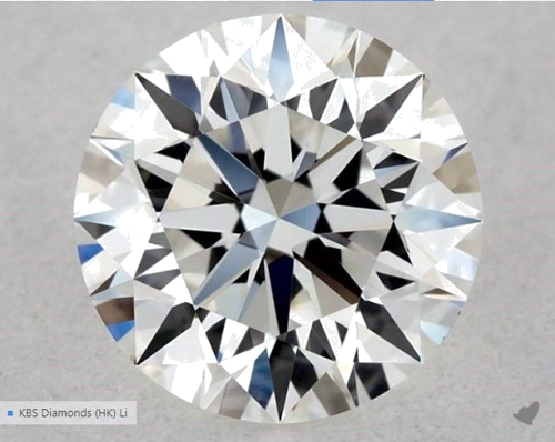 0.5 carat G-VVS2 Excellent cut Natūralus Round Deimantas (1)