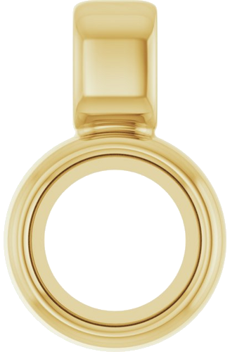 14K Yellow 3 mm Round Bezel-Set Pendant Mounting (1)