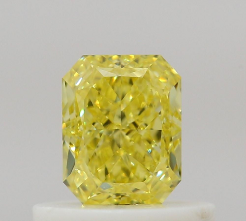 0.52 carat Fancy Intense Yellow-VS2 Natūralus Radiant Deimantas (1)