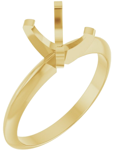 Sužadėtuvių Žiedas „Solitaire“ 585 Geltonojo Aukso Oval 7.5mm x 5.5mm (1)