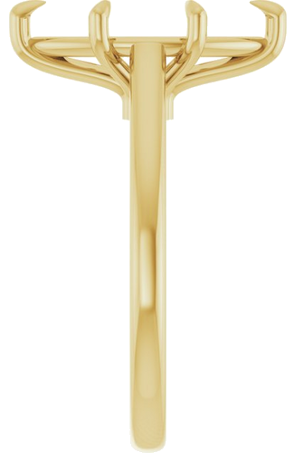Sužadėtuvių Žiedas „Claw-Pong“ 10k yellow gold Marquise 14mm x 7mm (4)