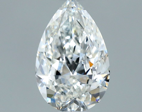 0.51 carat F-VVS2 Natūralus Pear Deimantas (1)