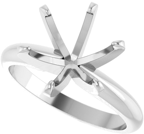 Sužadėtuvių Žiedas „Heavyweight Solitaire“ 14k white gold Round 9.5mm (5)