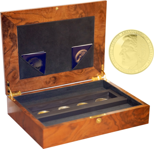 Medal Set with A. Sabonis' Signature and EuroBasket 2011, Lithuania Inscription (1)