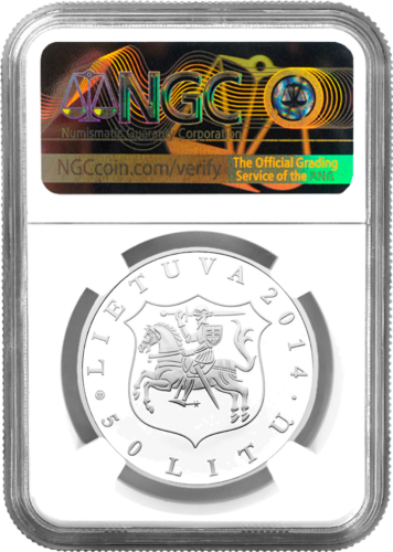 2014 Oršos mūšis Lietuva 50 litų sidabrinė moneta PF 70 ULTRA CAMEO (2)