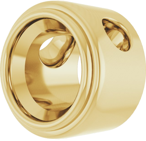 Pakabukas „Bezel-Set Solitaire“ 14k yellow gold Round 4.8mm (2)