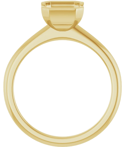 Sužadėtuvių Žiedas „Solitaire“ 585 Geltonojo Aukso Emerald 8mm x 6mm (2)