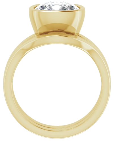 Sužadėtuvių Žiedas „Solitaire“ 750 Geltonojo Aukso Cushion 9mm (7)