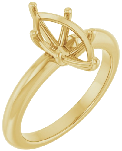Sužadėtuvių Žiedas 14k yellow gold Marquise 12mm x 6mm (1)