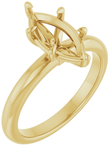 Sužadėtuvių Žiedas 585 Geltonojo Aukso Marquise 12mm x 6mm (1)